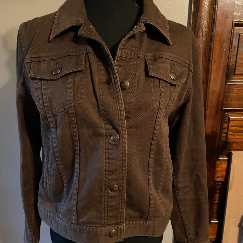 Vintage Brown Denim Jean Jacket Ralph Lauren Chaps